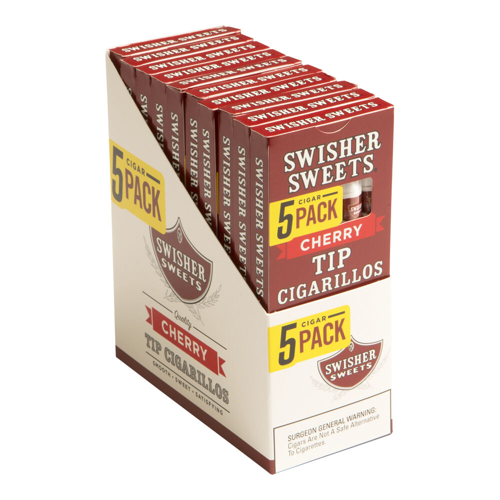 Swisher Sweets Cherry Tip Cigarillo Machine Made Cigars JRCigars